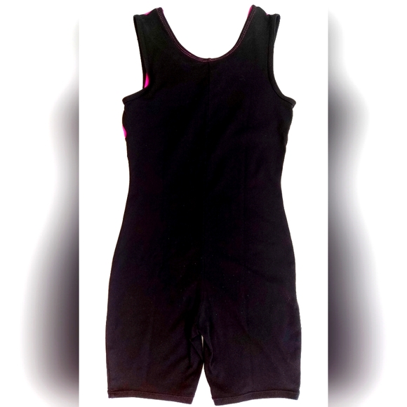 Athletic Works Girl Print sleeveless Stretchy Jumpsuit Comfy Gymnastics Leotard - Picture 2 of 6